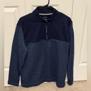 Van Heusen two tone quarter zip men’s sweater in navy/blue
